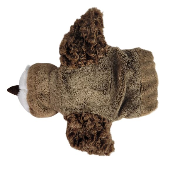 Caltoy Owl Plush Hand Puppet Brown 9" Pretend Play Wings Big Eyes Stuffed Animal - Picture 8 of 10